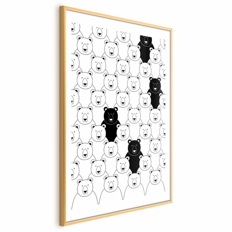 Plakat Artgeist Obcy w stadzie 60x90 cm z ramą złotą 1 szt