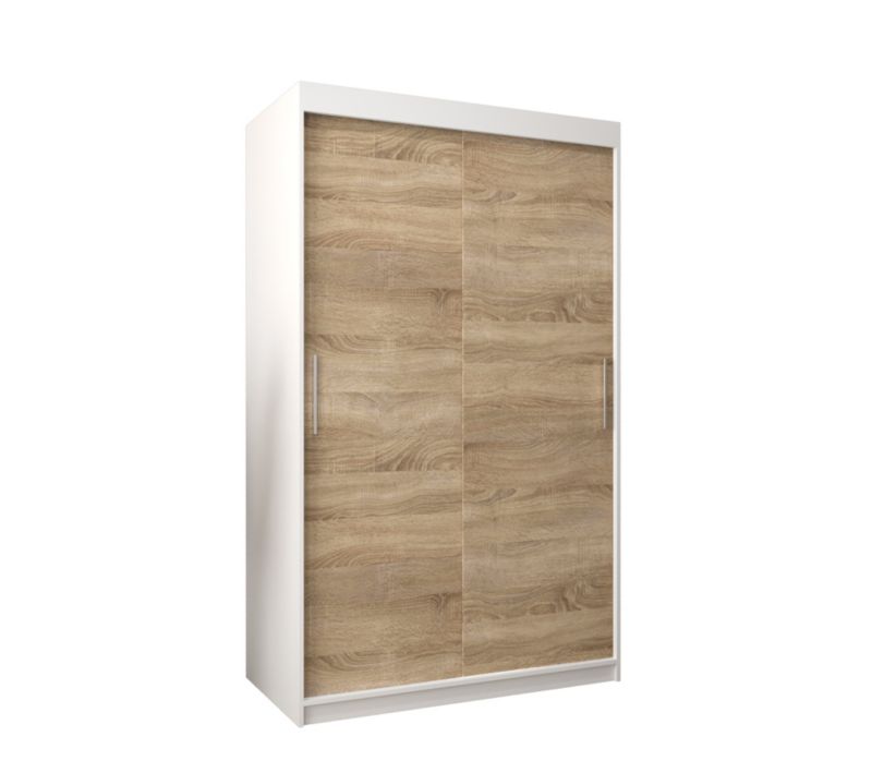 Szafa przesuwna Garderoba Abiks Tokyo 120 biały + sonoma 1 szt.
