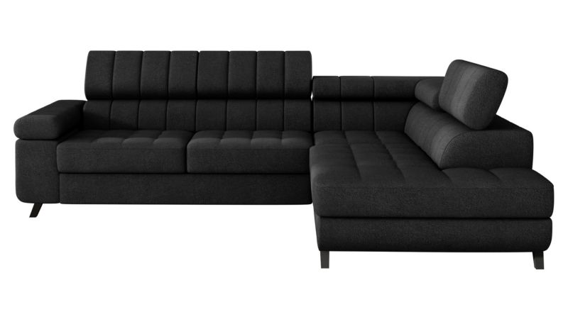 Narożnik z funkcją spania MIRJAN 24 Nord prawy czarny 1 szt.