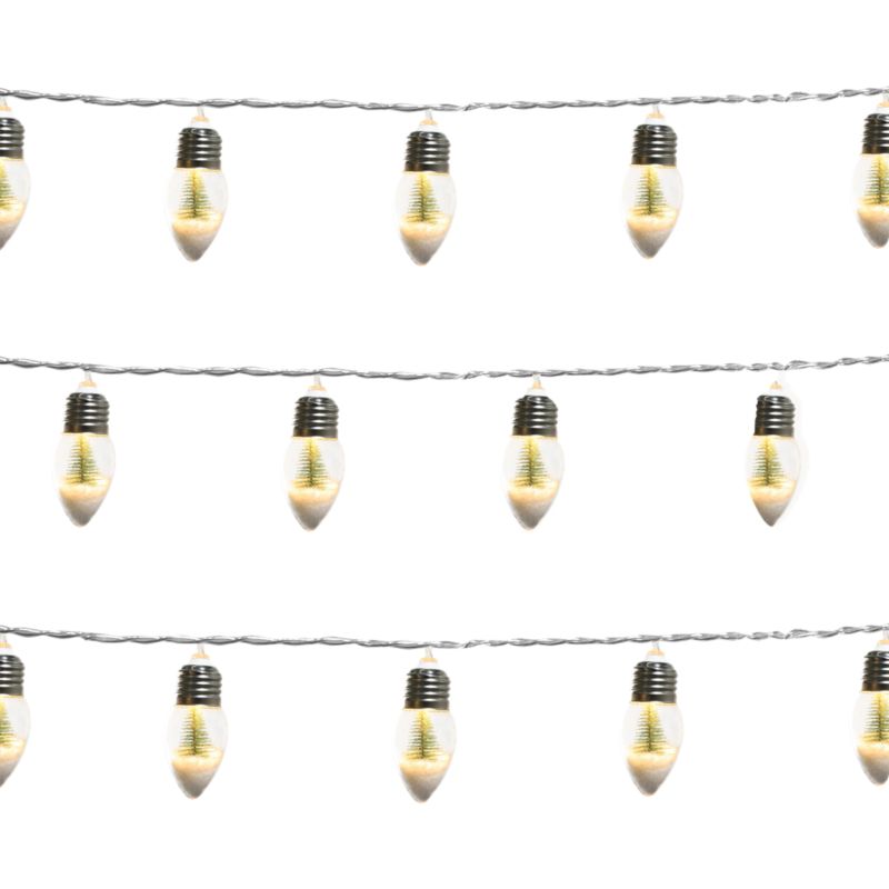 Lampki 10 LED żarówek z choinką