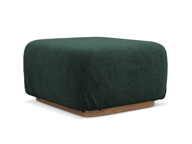 Pufa LaMiaSofa CATANIA z tkaniny bouclé 83x41 cm butelkowa zieleń 1 szt.