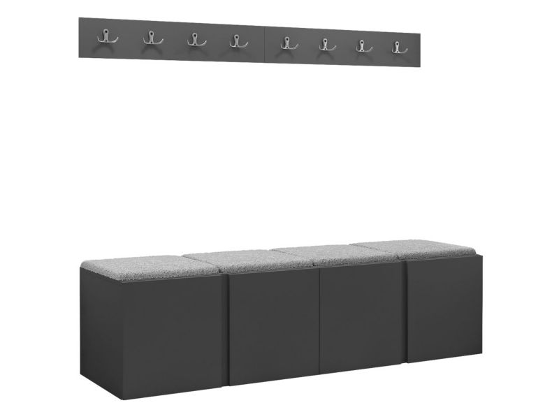 Garderoba MIRJAN 24 Orion VII grafit + szara bukla 1 kpl.