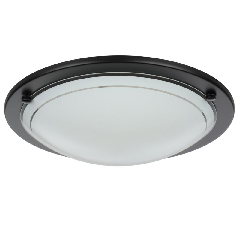 Plafon GoodHome Hubaa 29 cm czarny