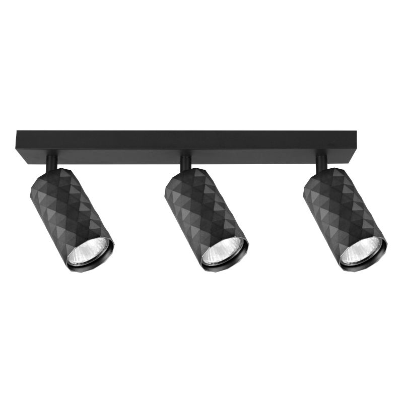 Lampa punktowa, DPM, 3 x GU10, czarna, 1szt