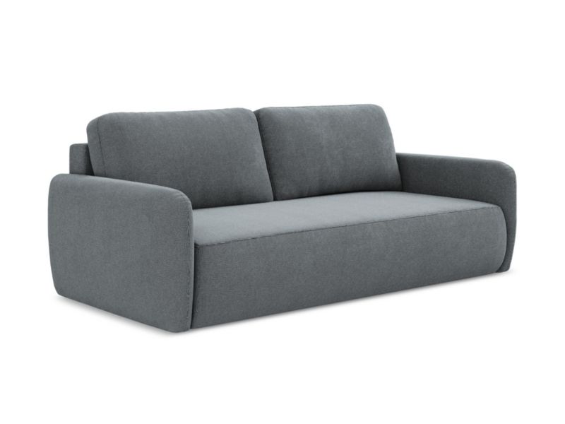 Kanapa 3-osobowa z funkcją spania LaMiaSofa CORLE z tkaniny strukturalnej 218x102 cm jeans 1 szt.