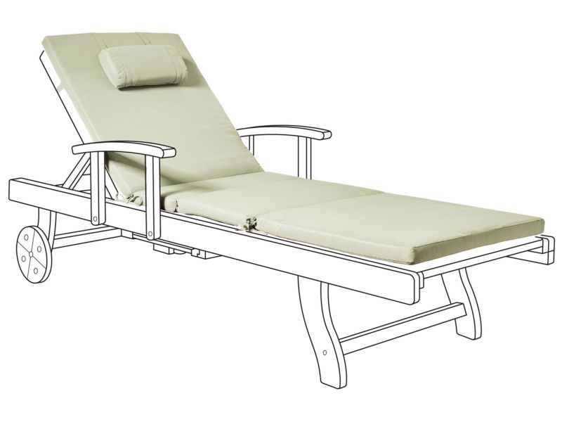 Poduszka na krzesło ogrodowe Toscana/java/amantea premium 188 x 59 cm Zielony 1 szt.