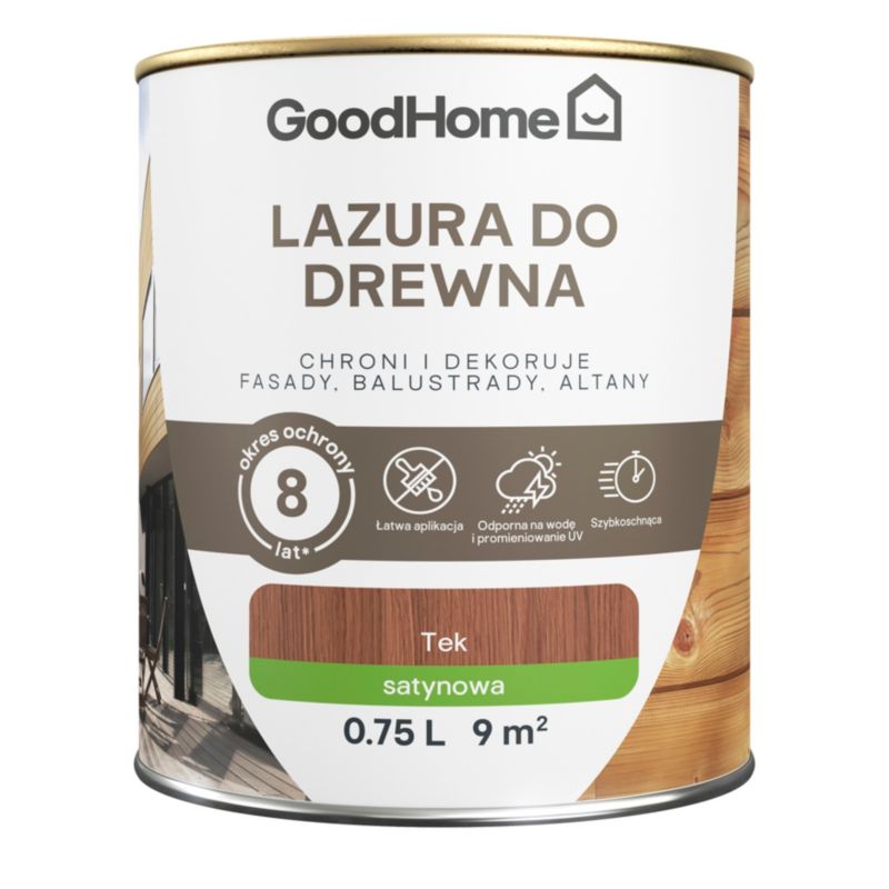 Lazura GoodHome 8 lat teak 0,75 l