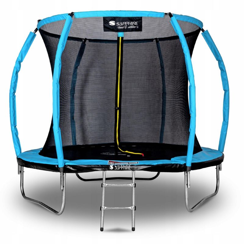 TRAMPOLINA OGRODOWA z siatką wewnętrzną 312cm SAPPHIRE dla dzieci +DRABINKA