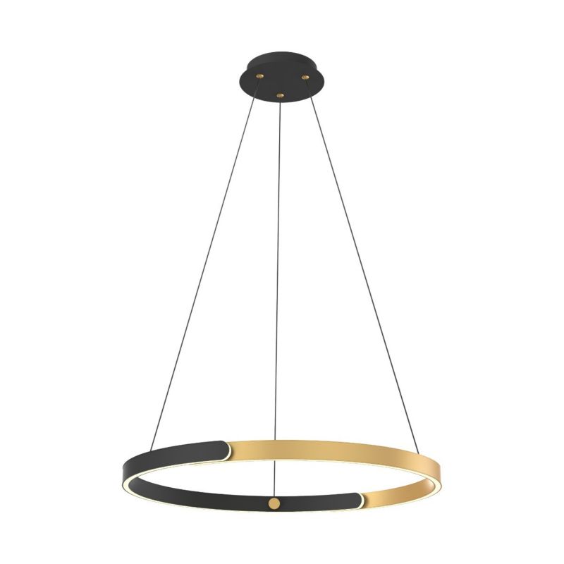 Lampa wisząca Zuma Line Linos czarno-złota wym: 150 x 60 x 61,5 cm wbudowany LED 30W 1 szt.