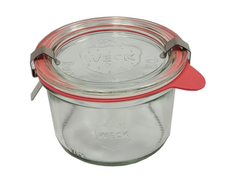 Słoik MODO24 Weck 200 ml fi 80 mold szklane wieko gumka zapinki 1 kpl.