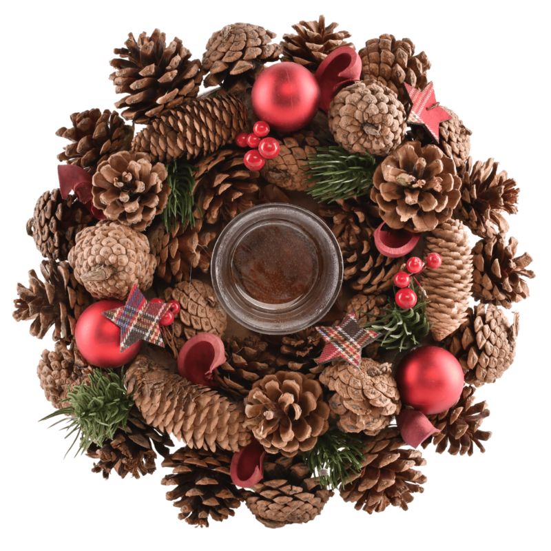 Świecznik świąteczny Direct Home and Garden 0028 30 cm czerwony