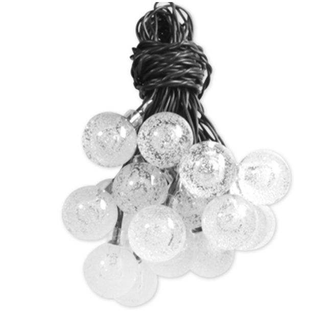 Girlanda LED solarna MasterLED okrągła 40xLED 785cm 3000K ciepła biel z czujnikiem zmierzchu IP44 1 szt.