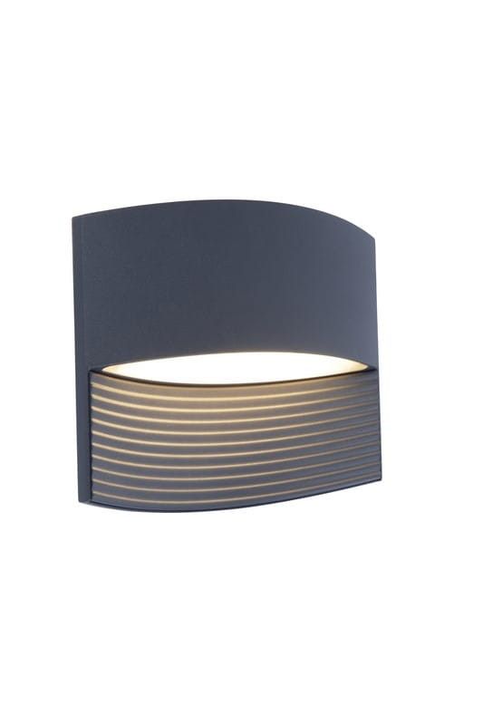 Kinkiet ścienny zewnętrzny Lutec Lotus antracytowo-biały LED 11W 3000K 500lm IP54 wym: 14 x 6,4 x 18 cm aluminium - 1 szt.