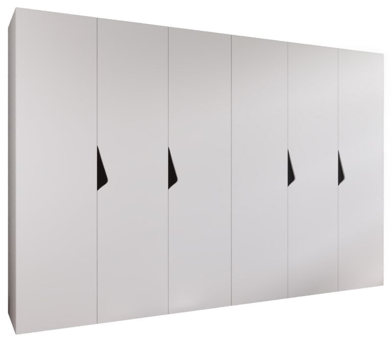 Szafa uchylna otwierana Abiks SANDI 1 300 (2x150) wys 202 cm Biały + Czarny 1 szt