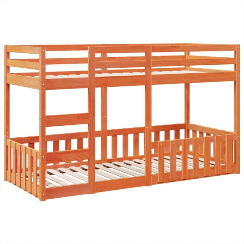 Łóżko piętrowe WaszeMeble 90x200 cm brąz WM-3308591 1 szt.