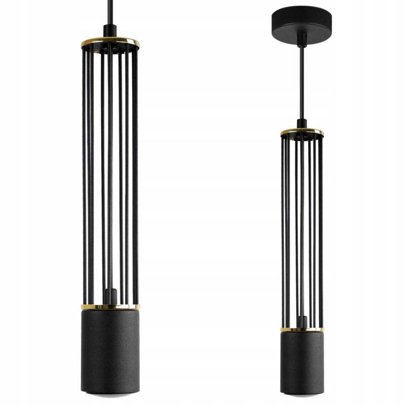 Lampa sufitowa wisząca Light Home LH Aria 1x GU10 czarny/złoty 1szt.