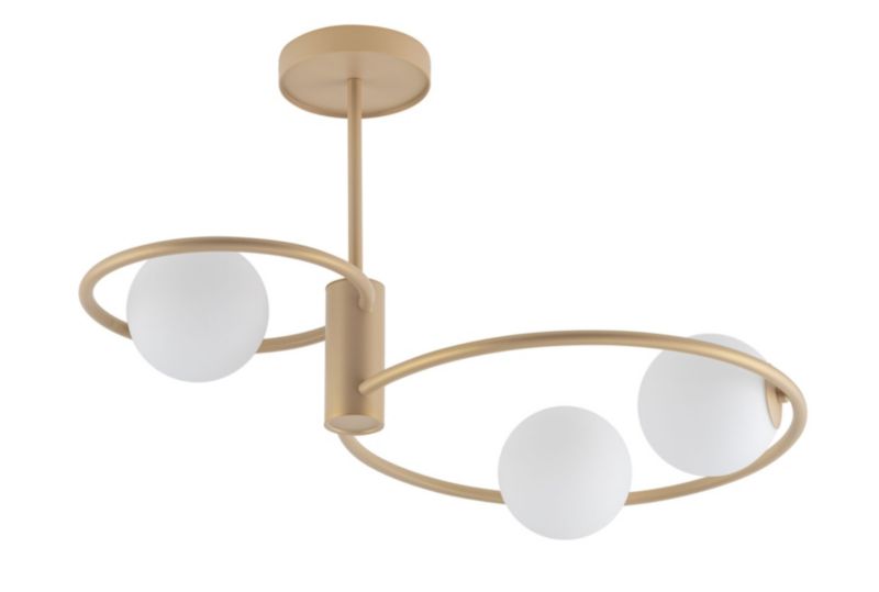 Lampa sufitowa wisząca Sigma Lighting Aqua złoto-biała szklane kule 3xG9 x 12W 1 szt.