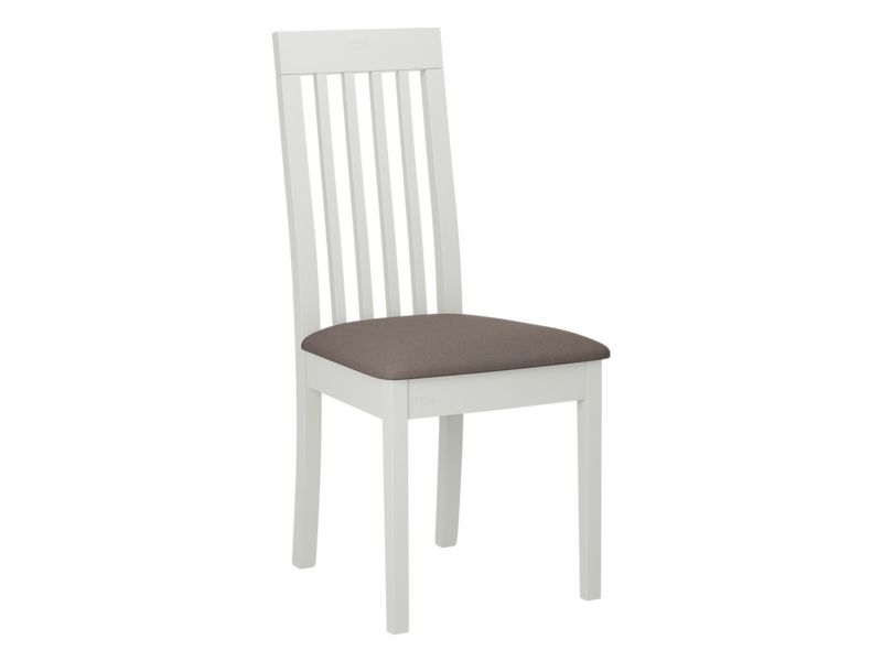 Krzesło MIRJAN 24 tapicerowane Roma IX biały/brązowa plecionka 1 szt.