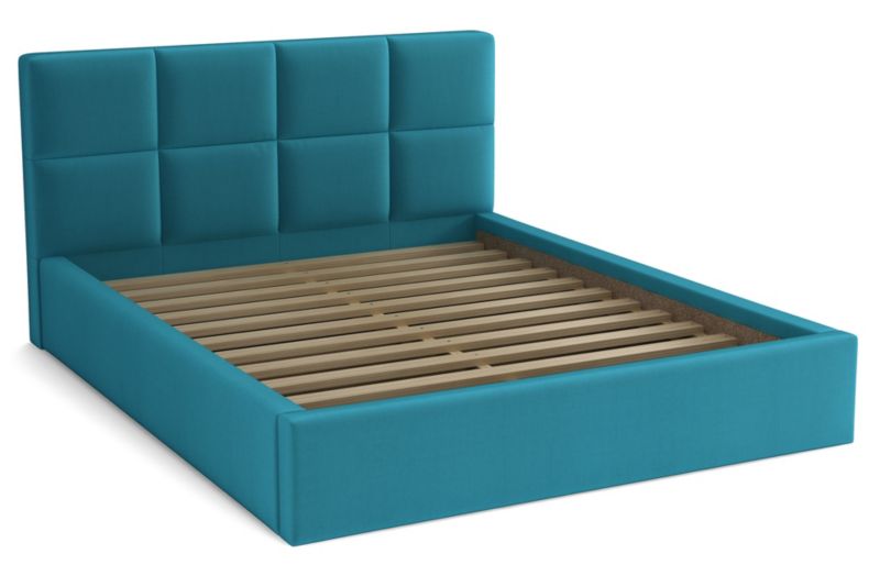 Łóżko do sypialni tapicerowane 120x200 Bonni Alaska Turkusowe 1 szt.