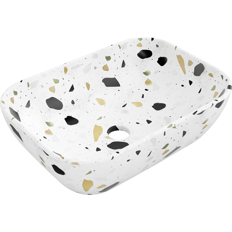 Umywalka nablatowa Mexen Rita biały kamień 45,5x32,5 cm 21084587 1 szt.