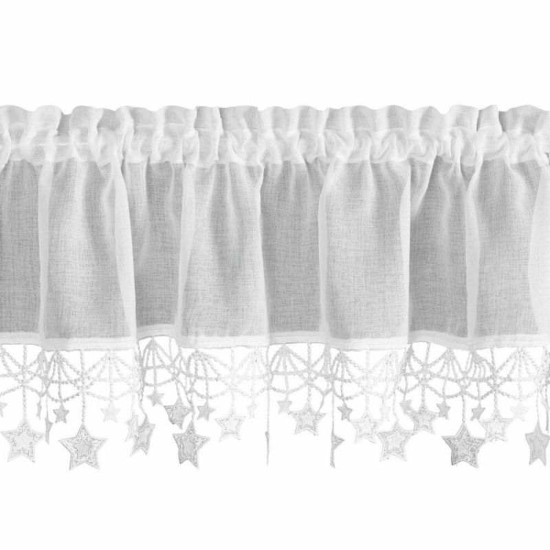 Zazdrostka Świąteczna Eurofirany 30X150 Cm Biała Gwiazdki 1 szt.