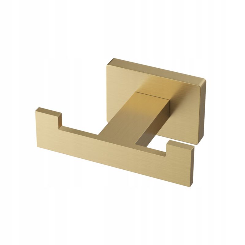 Uchwyt Punktowy Kwadratowy Granitan Caro Złoto Szczotkowane Wieszak Na Ręcznik 1 szt.