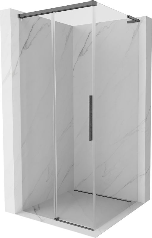 Kabina prysznicowa sliding Mexen Rox L gun gray 90x90 cm 1 szt.