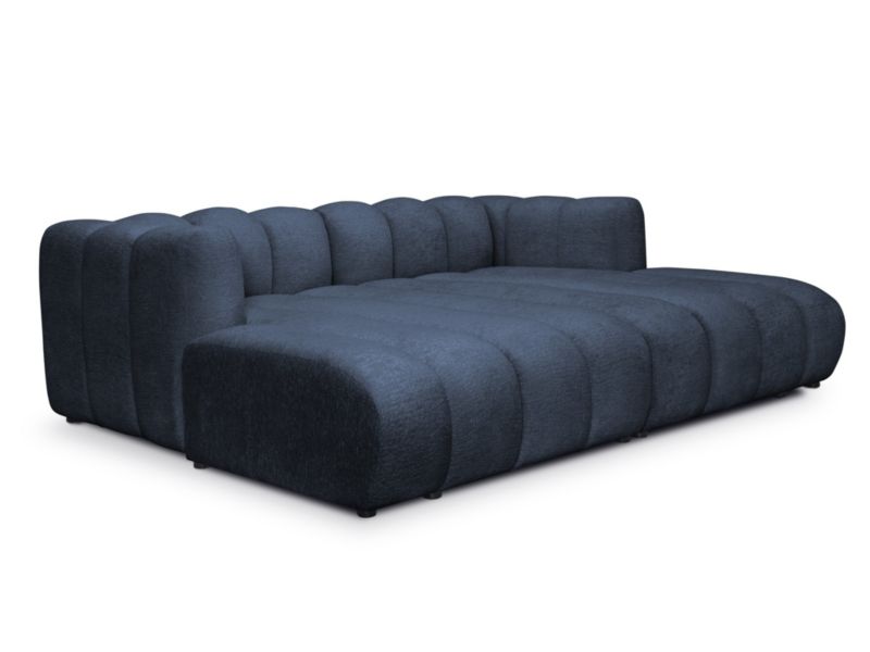 3-osobowa kanapa modułowa LaMiaSofa NAPOLI z tkaniny szenilowej 179x226 cm niebieski 1 szt.