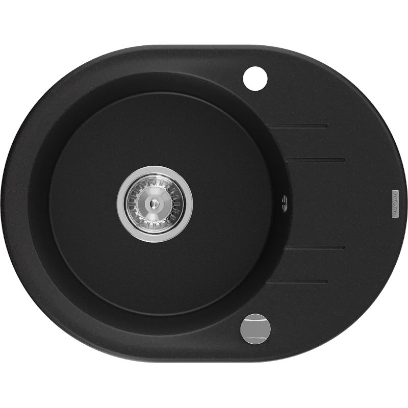 Zlewozmywak wpuszczany Mexen Kevin 1-komorowy czarny 586x458 mm - 6517581005-77-B 1 szt.