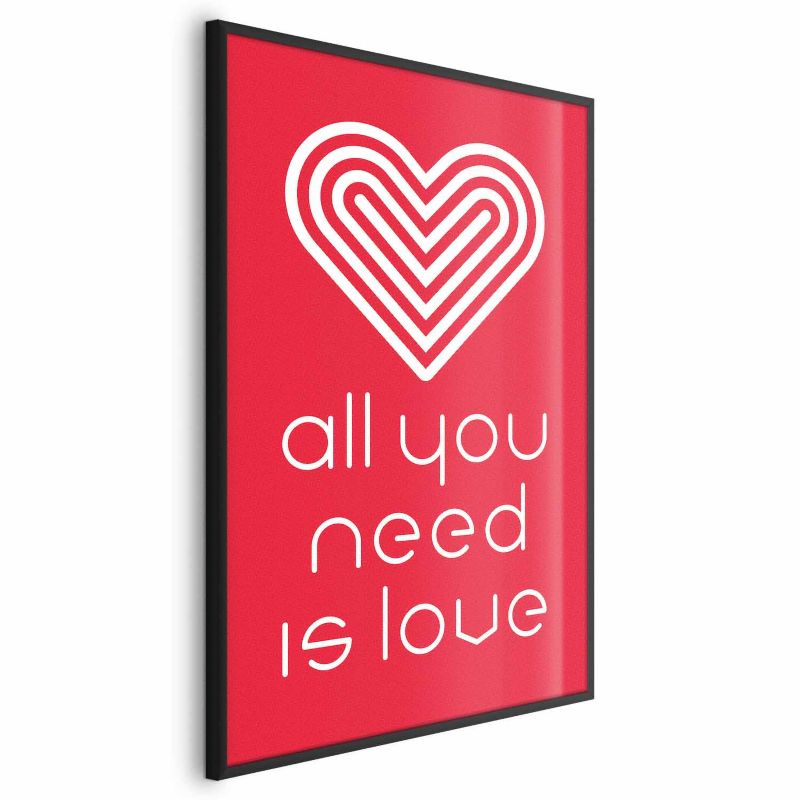 Plakat Artgeist Kochajmy się 60x90 cm z ramą czarną 1 szt