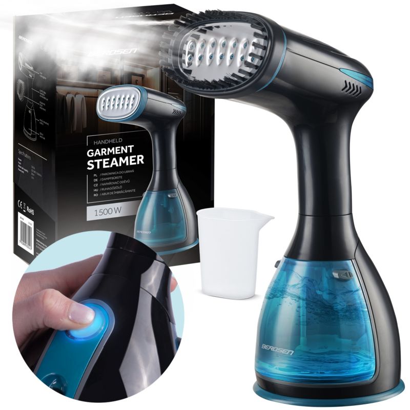 Parownica do ubrań Berdsen BD-310 1500W Steamer Żelazko parowe czarne regulacja pary 32g/min 1 szt.