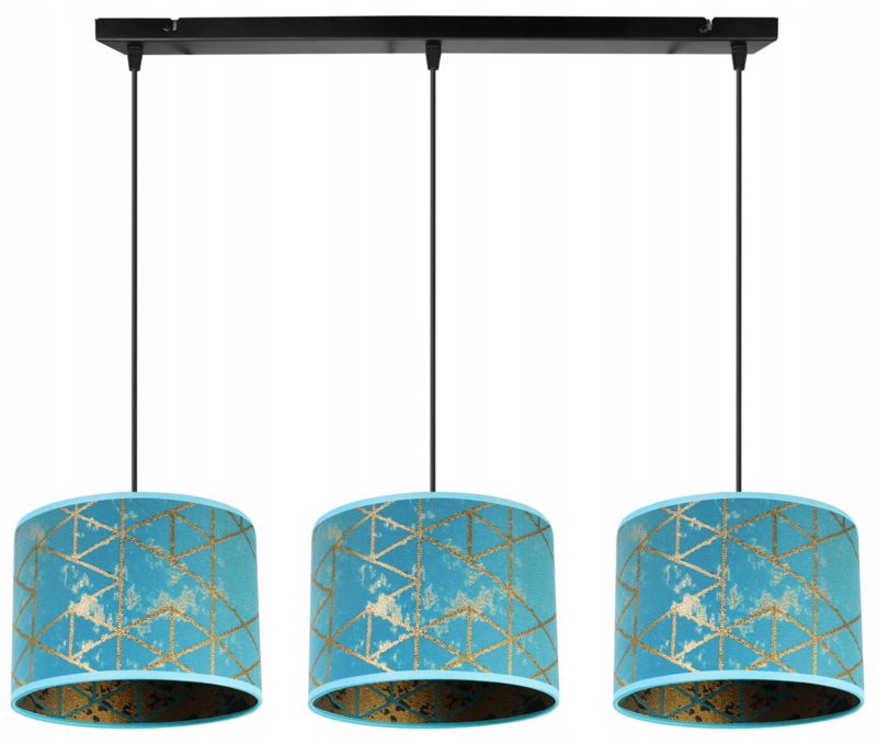 Lampa sufitowa wisząca Light Home LH Werona 3x E27 60W niebieski 1szt.