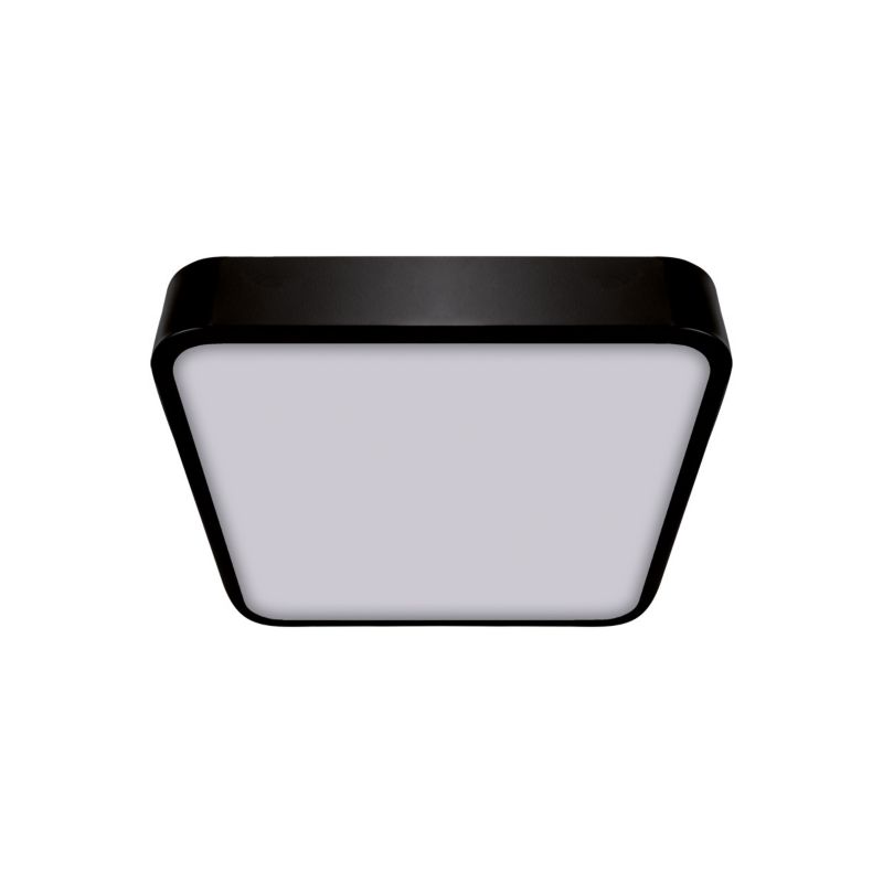 Plafon sufitowy Struhm Totem czarno-biały LED 16W 4000K 1490lm kwadratowy IP20 wym: 5,5 x 30 x 30 cm tworzywo sztuczne - 1 szt.