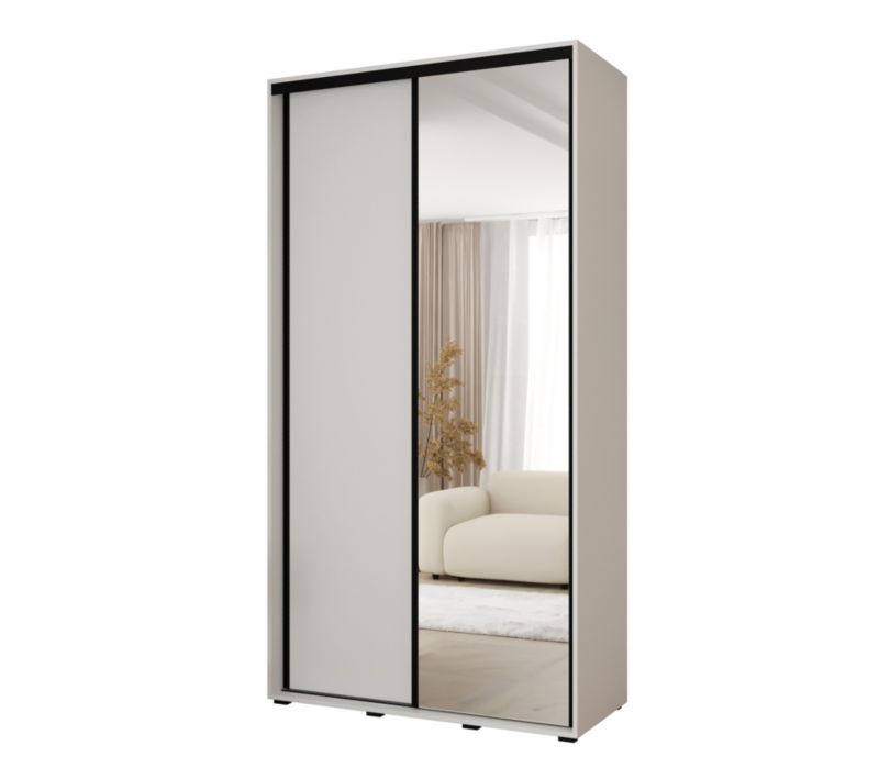 Szafa przesuwna MINIO go for it VADO 3 60 x 130 cm, biały /biały/czarny 1 szt.