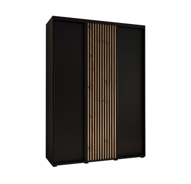 Szafa przesuwna Garderoba Abiks Lanko 1 180 gł. 60 czarny/czarny 1 szt.