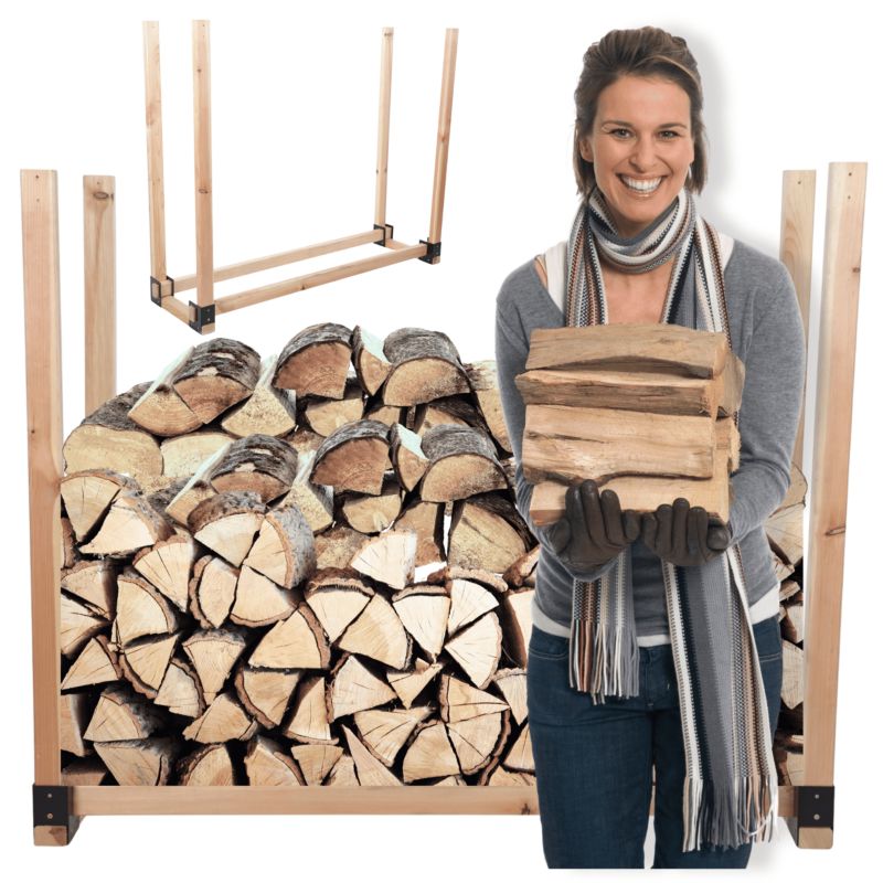 Stojak na drewno kominkowe MODO24 wiata na drzewo opałowe drewutnia 0,7 m3 1 szt.