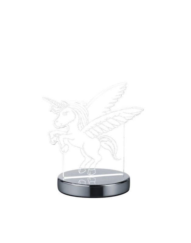 Lampka stołowa RL Karo srebrno-przezroczysty LED 7W 2700K-6400K 400lm IP20 wym: 17.5 x 17 x 12 cm akryl - 1 szt.