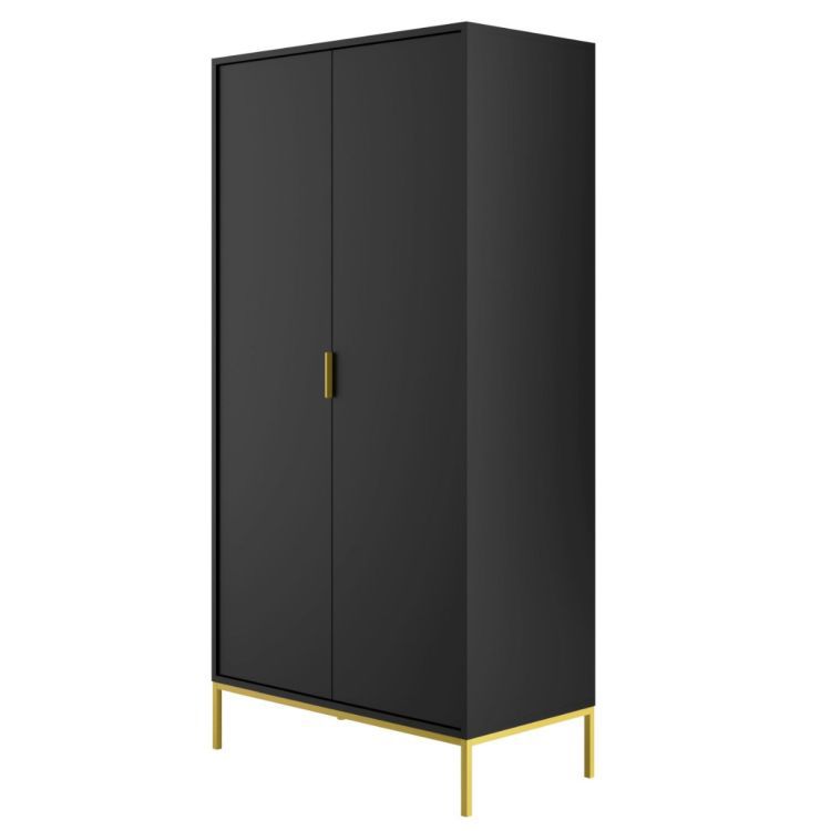 Szafa Kocot Meble AUSTIN czarna/złota 1 szt.