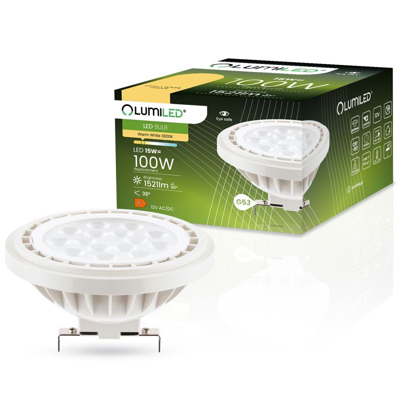Żarówka LED Lumiled G53 Reflektor AR111 15W 1521lm 3000K 38st 12V 1 szt.