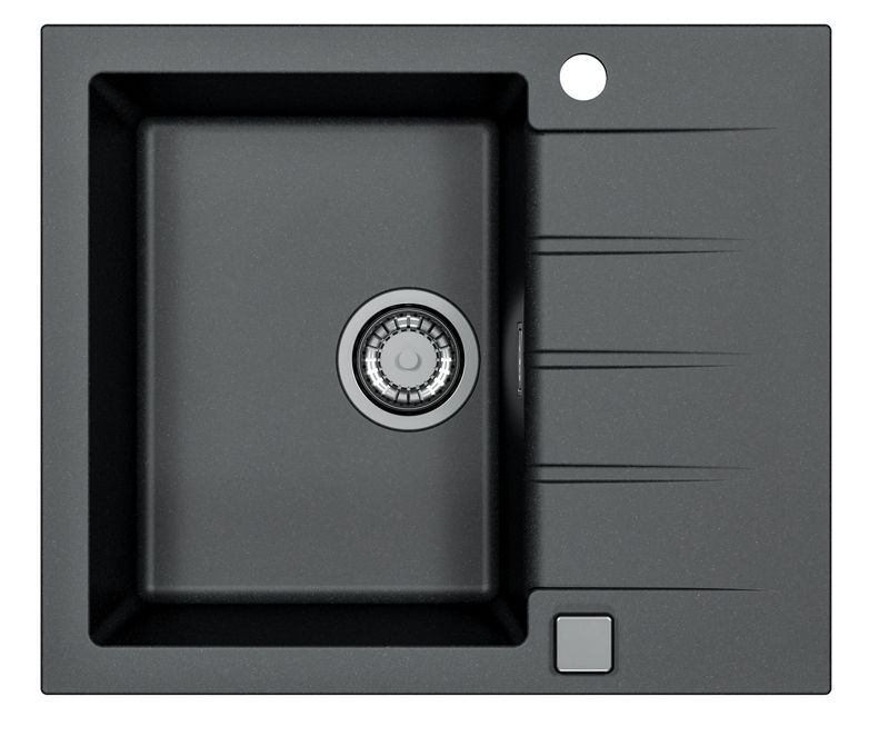 Zlewozmywak granitowy Alveus Cadit 10 kol. 91 czarny (59x50) 1-komorowy 1szt.