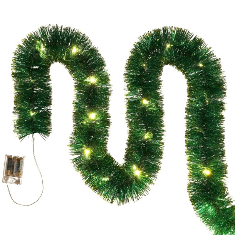 Łańcuch LED choinkowy JUMI zielony na baterie świąteczny na choinkę 6 metrów 1 szt.