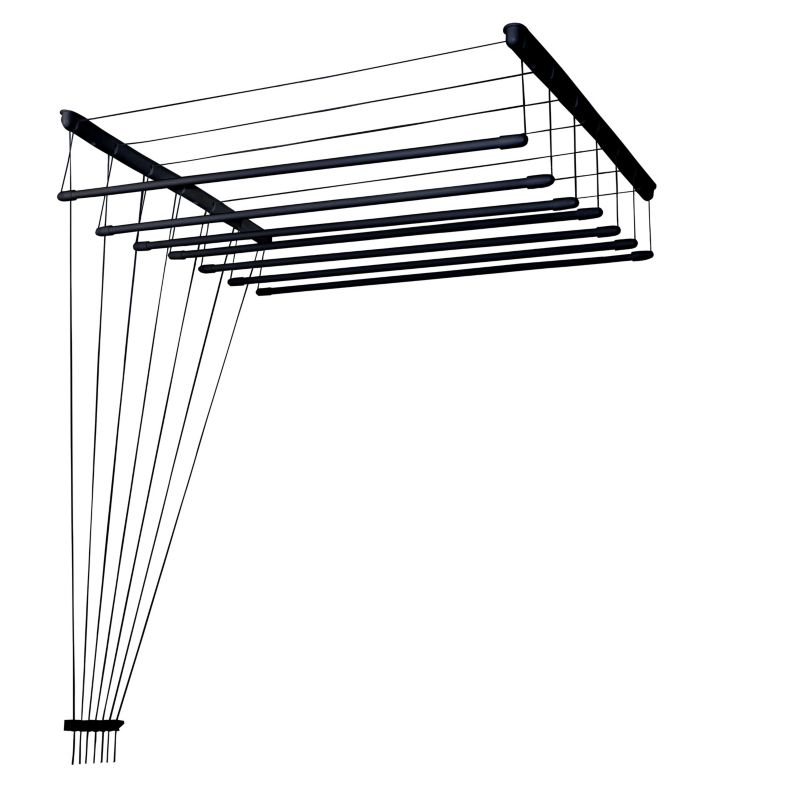 Suszarka sufitowa Sepio 7 prętów 80 cm czarna 1 szt.