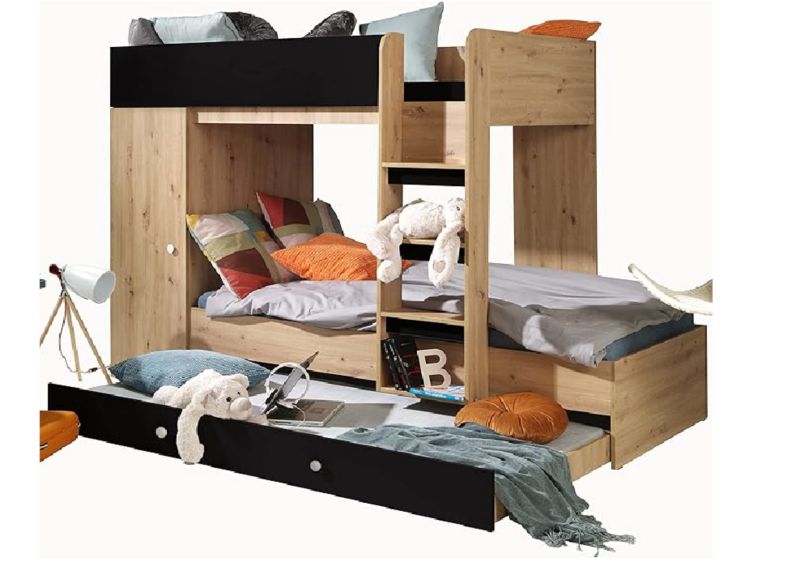 Łóżko piętrowe Antresola Abiks SMART 2 czarny 1 szt.