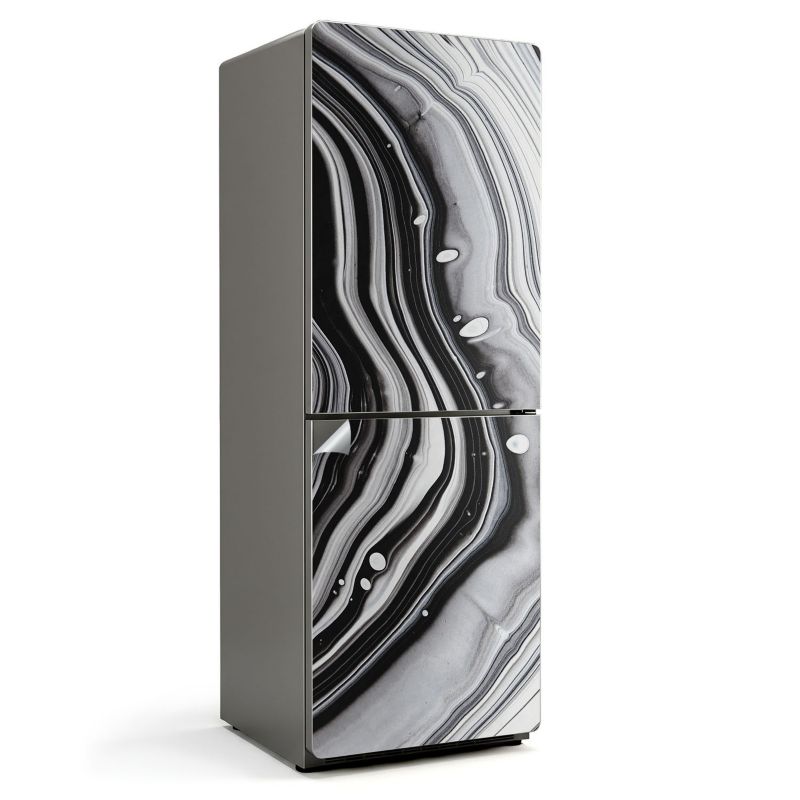 Folia Ozdobna Na Lodówkę Wallfluent 70x190 cm Abstrakcyjny wzór płynów 1 szt.