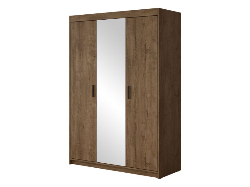 Szafa trzydrzwiowa z lustrem MIRJAN 24 Elena 3D dąb lefkas 1 szt.