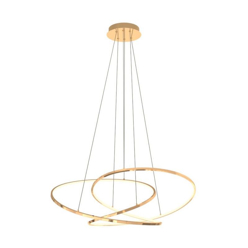 Żyrandol Zuma Line Cholet 0376 francuskie złoto nowoczesny wbudowany LED 56W 1 szt.