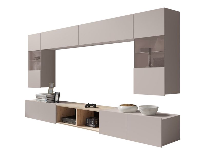 Meblościanka MIRJAN 24 Calabrini XXIV kaszmir + dąb artisan 1 kpl.