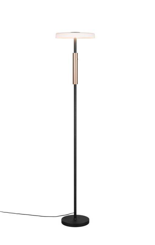 Lampa podłogowa stojąca Trio Celeste brązowo-czarna z jasnym drewnem LED 15W 3000K 1750lm wym: 160 x 33 x 33 cm - 1 szt.