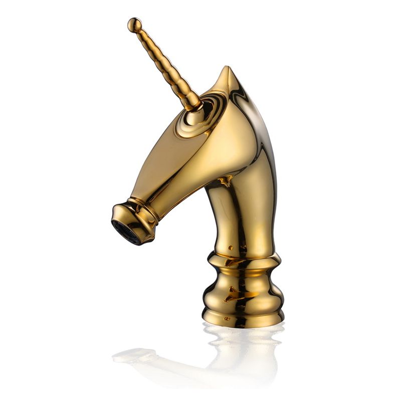 Bateria umywalkowa Lauferi UNICORN mosiężna stojąca jednorożec złota retro 1 szt.