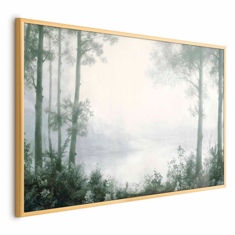 Plakat Artgeist Lasek i staw 30x21 cm z ramą złotą 1 szt